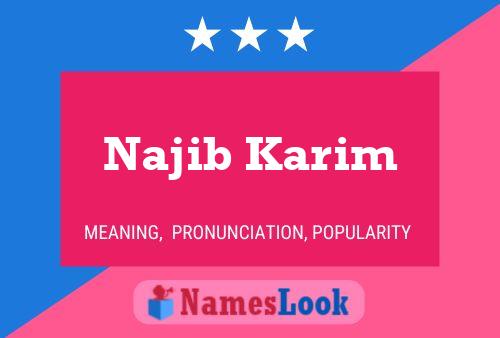 Poster del nome Najib Karim