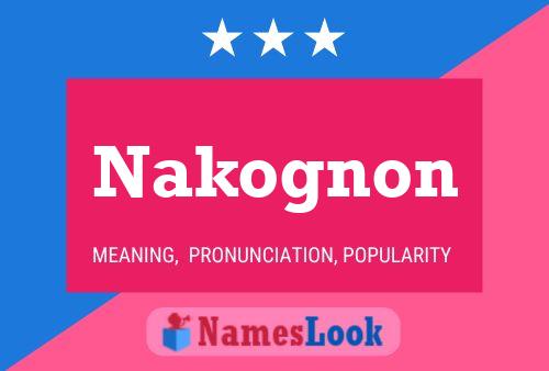 Poster del nome Nakognon