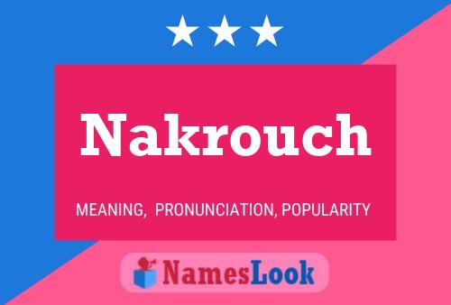 Poster del nome Nakrouch