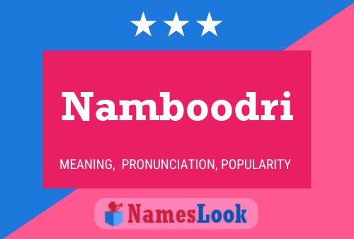 Poster del nome Namboodri