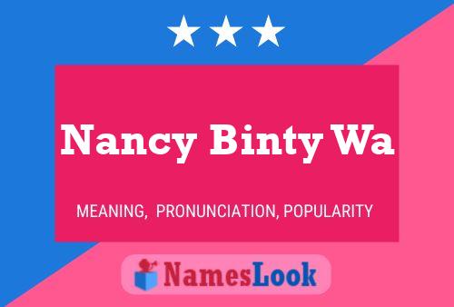 Poster del nome Nancy Binty Wa