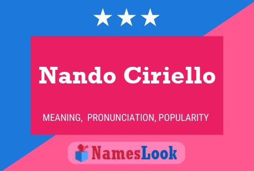 Poster del nome Nando Ciriello