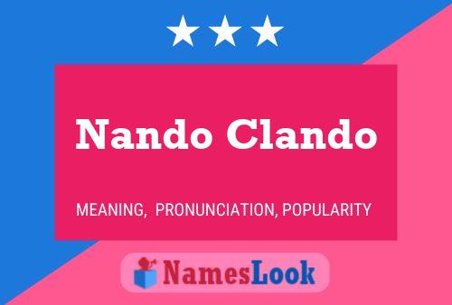 Poster del nome Nando Clando