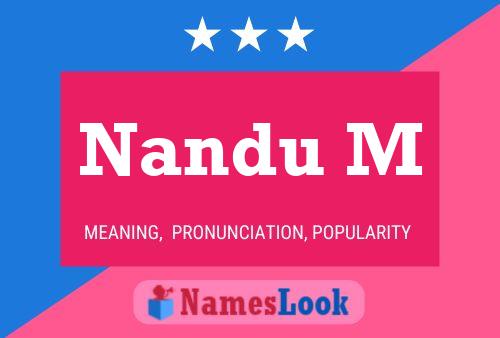 Poster del nome Nandu M