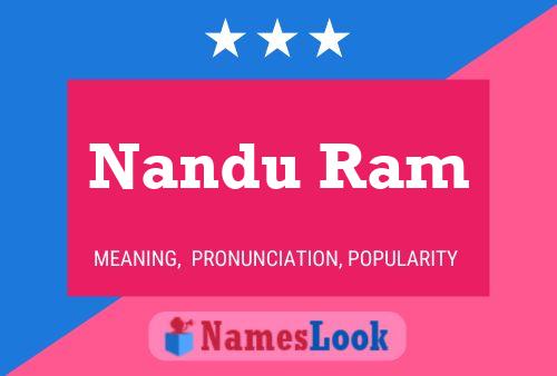 Poster del nome Nandu Ram