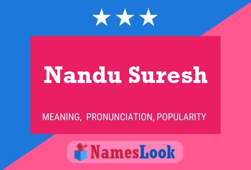 Poster del nome Nandu Suresh