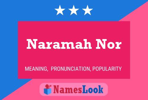 Poster del nome Naramah Nor