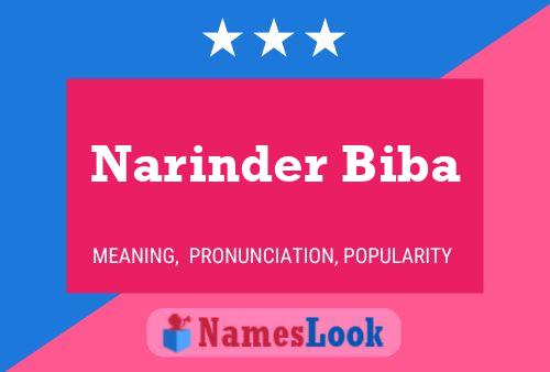 Poster del nome Narinder Biba