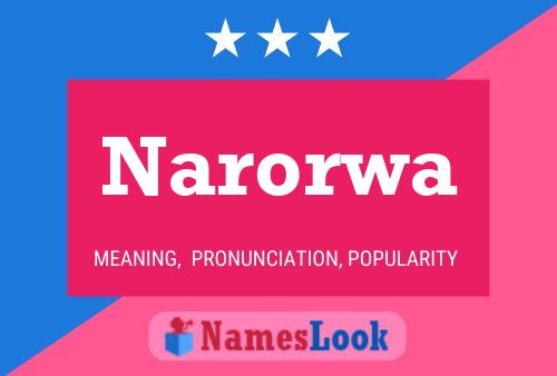 Poster del nome Narorwa