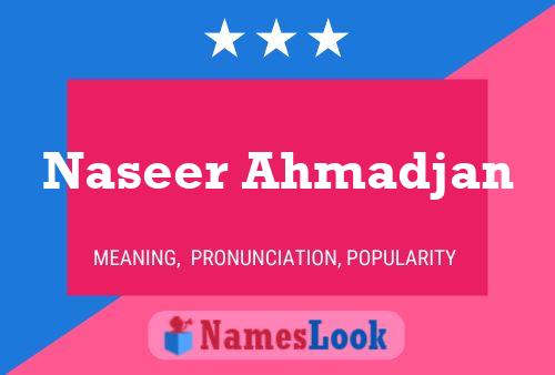 Poster del nome Naseer Ahmadjan