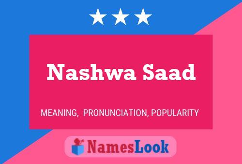 Poster del nome Nashwa Saad