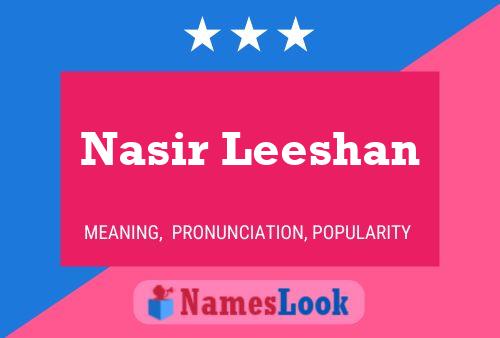 Poster del nome Nasir Leeshan