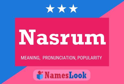 Poster del nome Nasrum