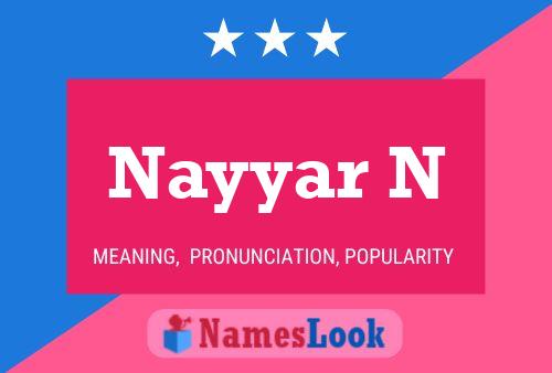 Poster del nome Nayyar N