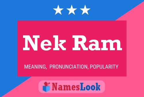 Poster del nome Nek Ram