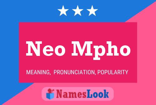 Poster del nome Neo Mpho