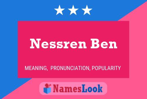 Poster del nome Nessren Ben