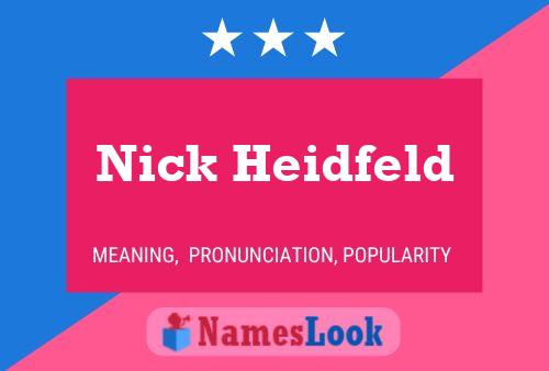 Poster del nome Nick Heidfeld