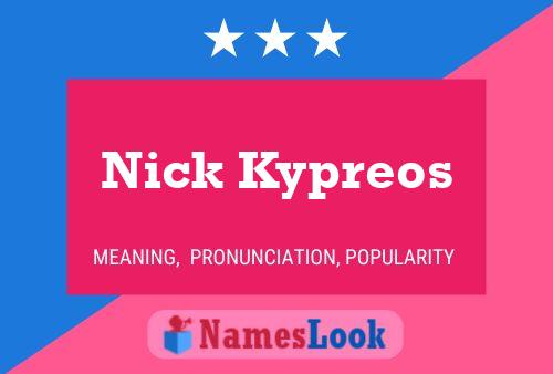 Poster del nome Nick Kypreos