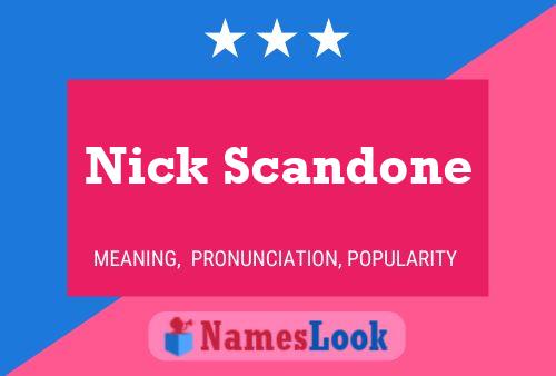 Poster del nome Nick Scandone