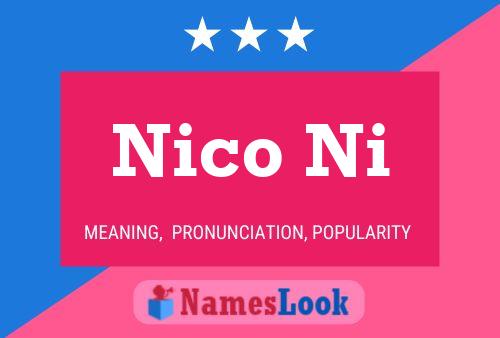 Poster del nome Nico Ni