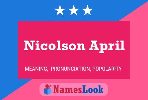 Poster del nome Nicolson April