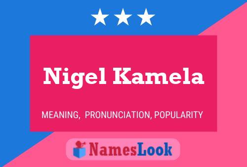 Poster del nome Nigel Kamela