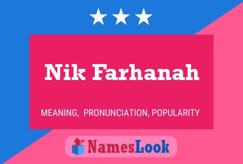 Poster del nome Nik Farhanah