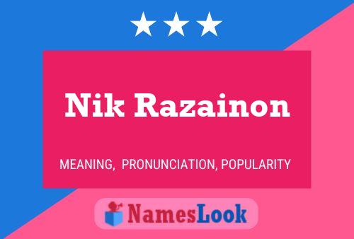 Poster del nome Nik Razainon