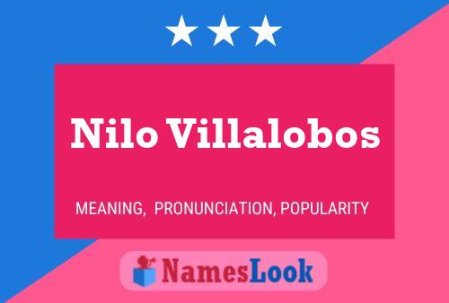 Poster del nome Nilo Villalobos