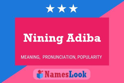 Poster del nome Nining Adiba