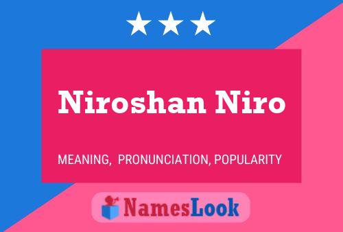 Poster del nome Niroshan Niro