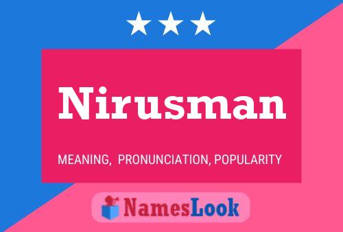 Poster del nome Nirusman