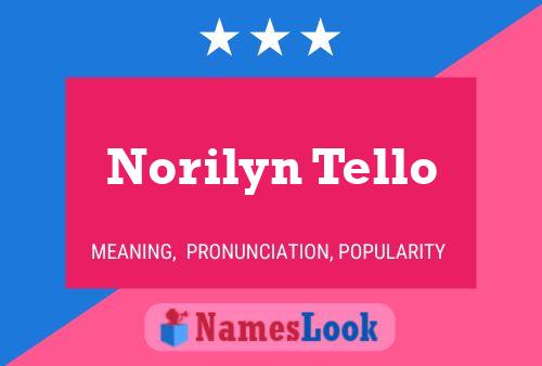 Poster del nome Norilyn Tello