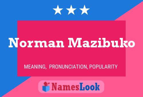 Poster del nome Norman Mazibuko