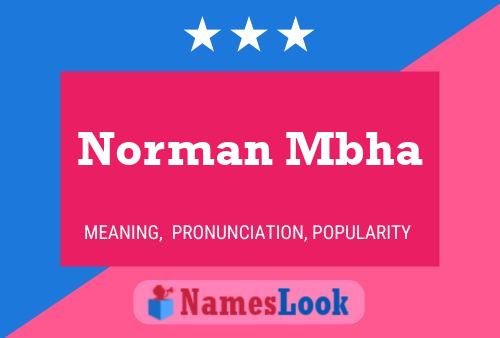 Poster del nome Norman Mbha