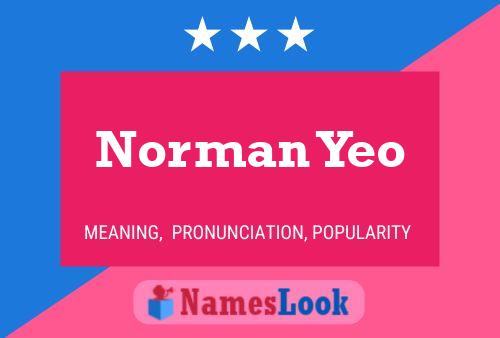 Poster del nome Norman Yeo