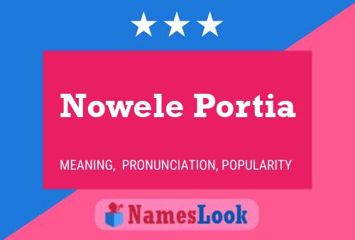 Poster del nome Nowele Portia