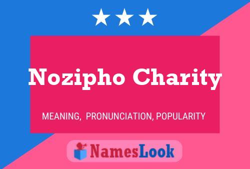 Poster del nome Nozipho Charity