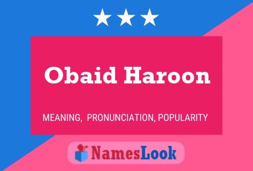 Poster del nome Obaid Haroon