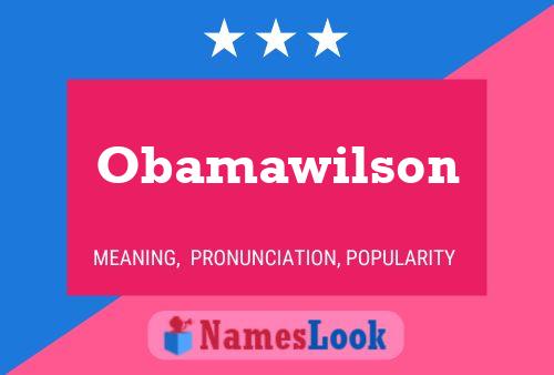 Poster del nome Obamawilson