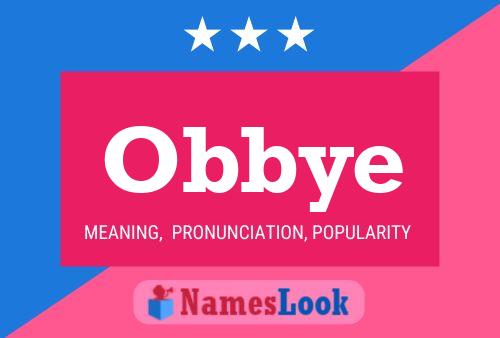 Poster del nome Obbye