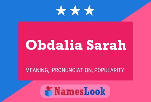 Poster del nome Obdalia Sarah