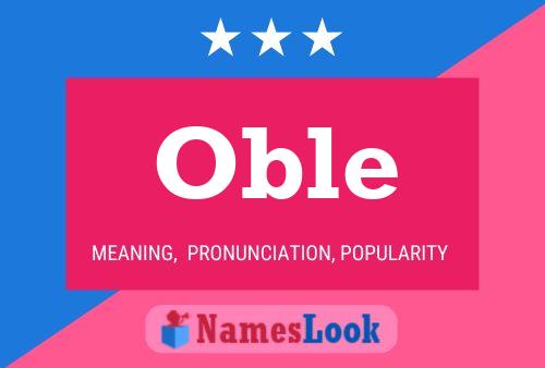 Poster del nome Oble