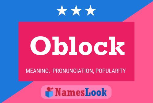 Poster del nome Oblock