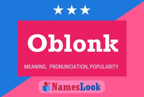 Poster del nome Oblonk