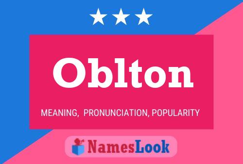 Poster del nome Oblton