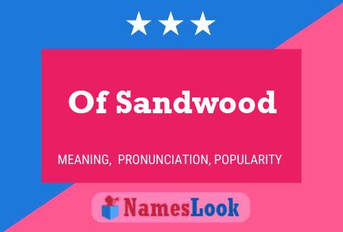 Poster del nome Of Sandwood