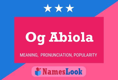 Poster del nome Og Abiola