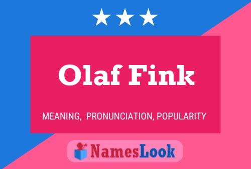 Poster del nome Olaf Fink